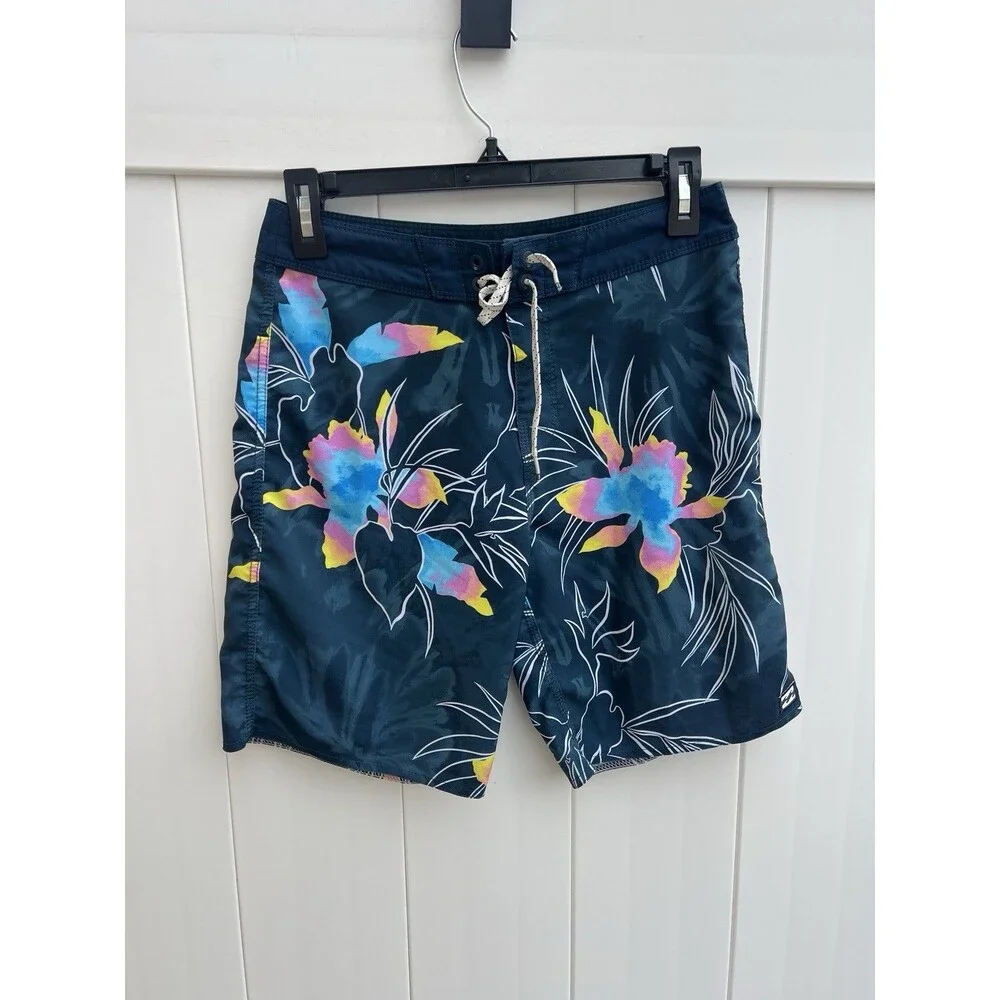 Billabong Recycled Sundays Pro Board Shorts Floral Swim Trunks Mens Size 27